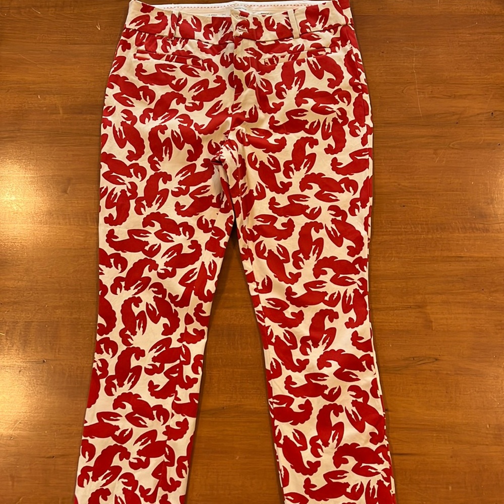 Anthropologie Skinny Ankle Crop Lobster Pants